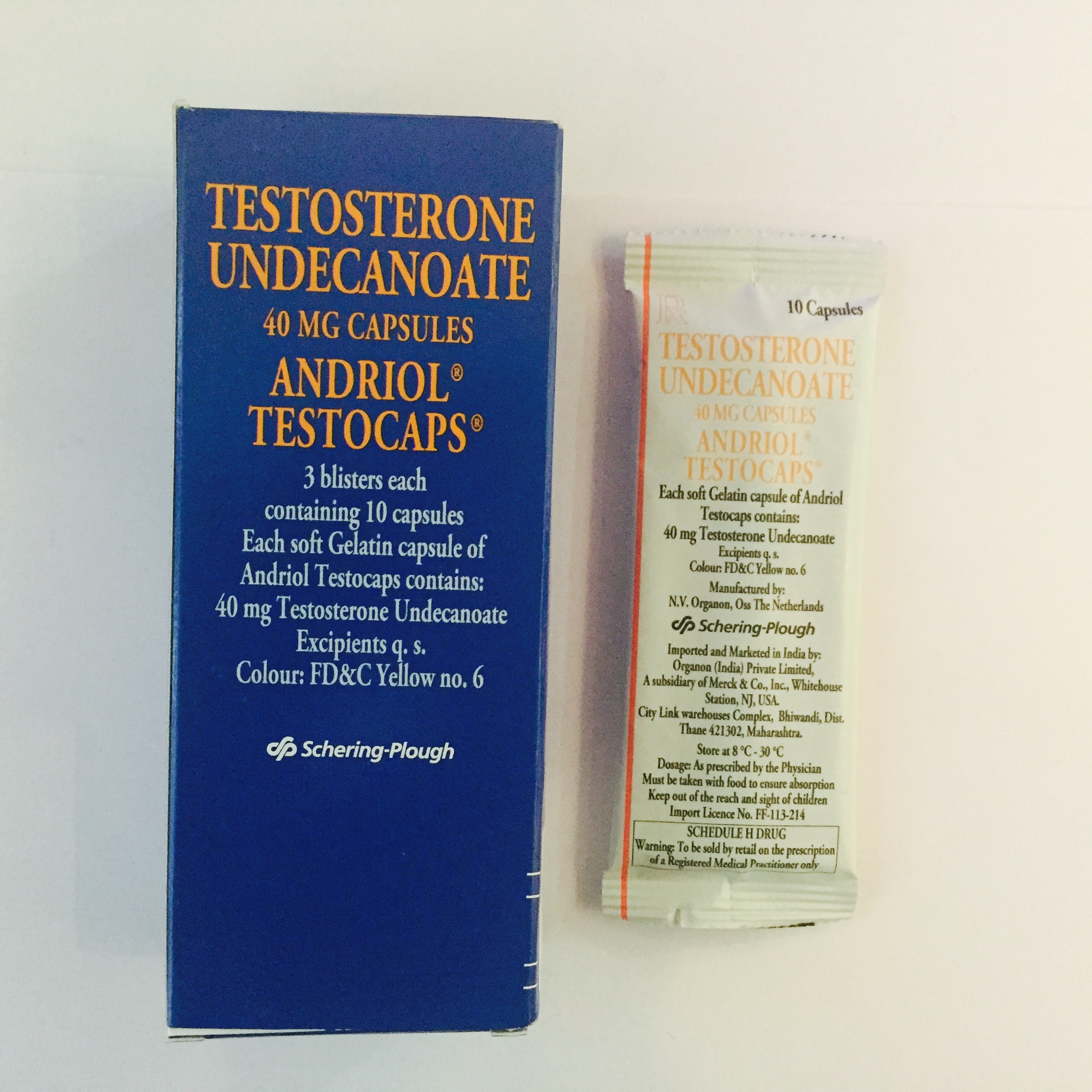 Andriol Testocaps (Testosterone Undecanoate) 40mg